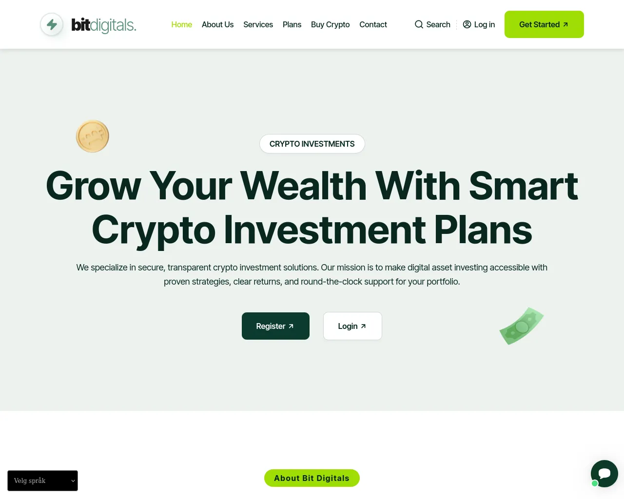 Screenshot of bit-digitals.com