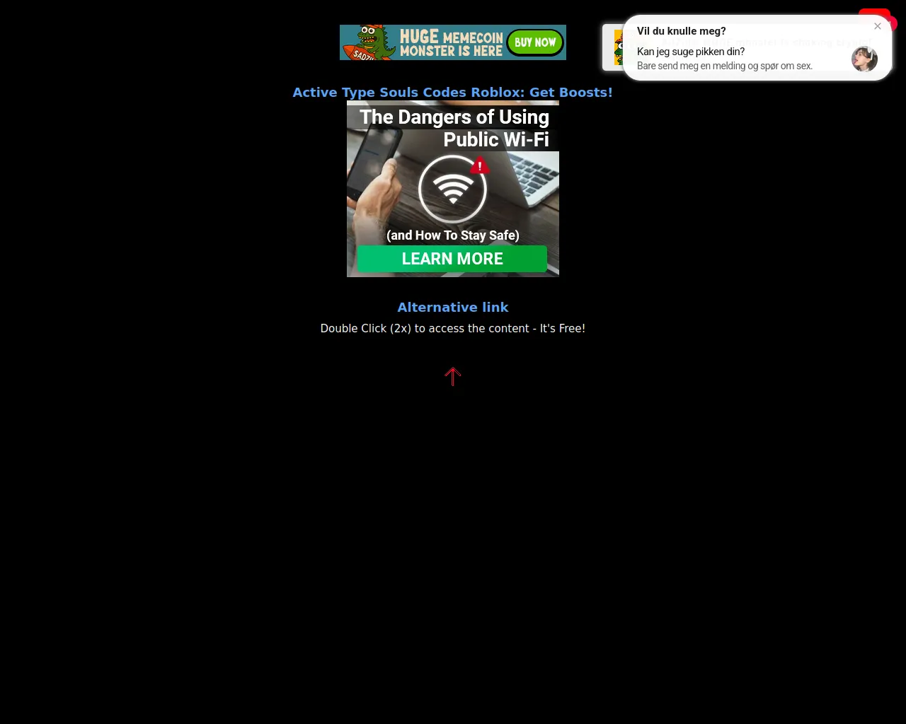 Screenshot of type-souls-codes-roblox.pages.dev