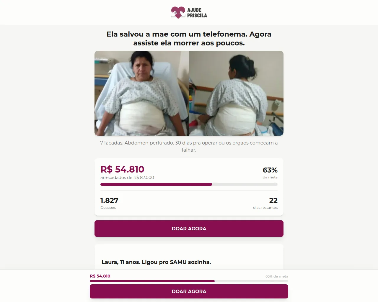 Screenshot of pelapriscila.com