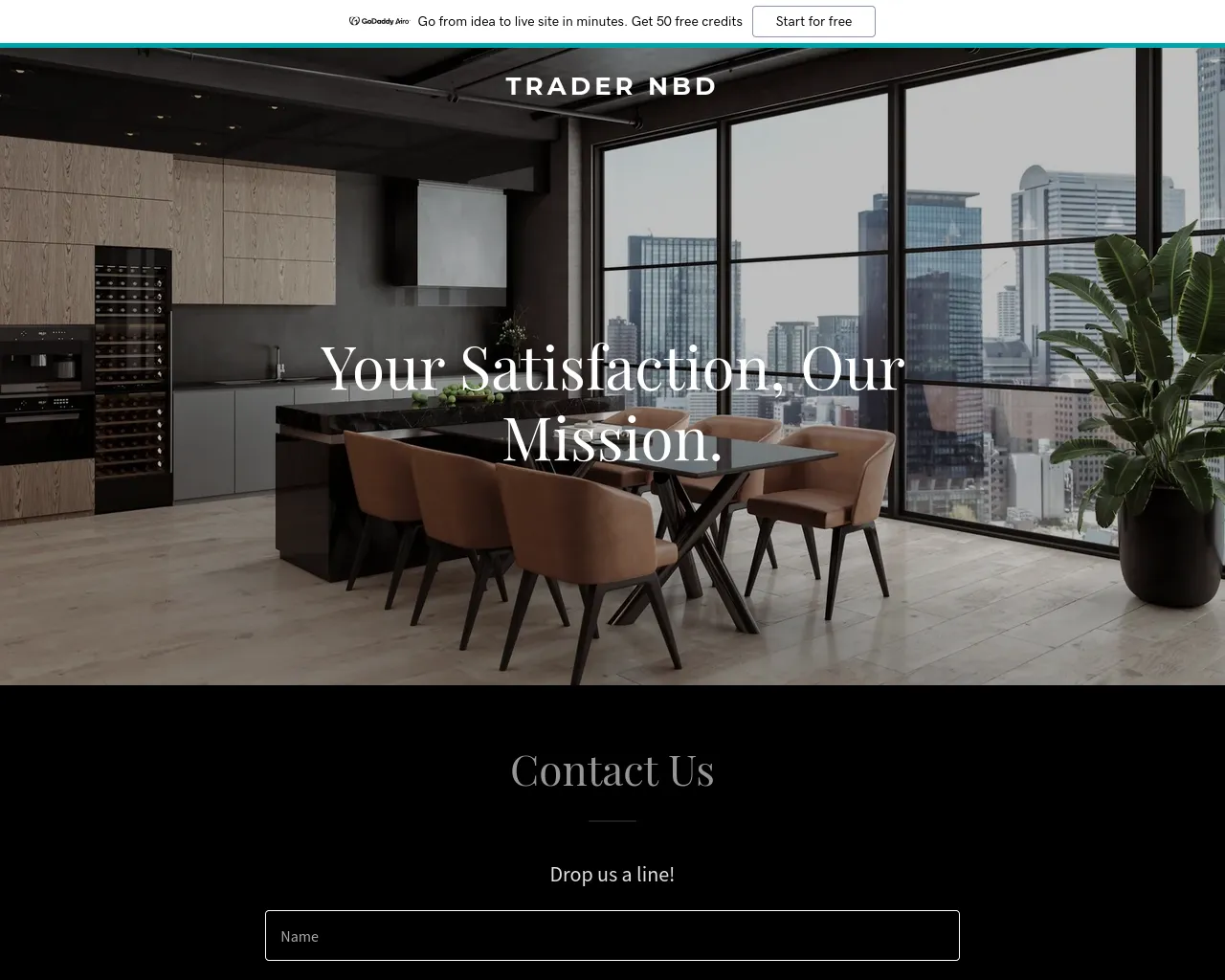Screenshot of tradernbd.com