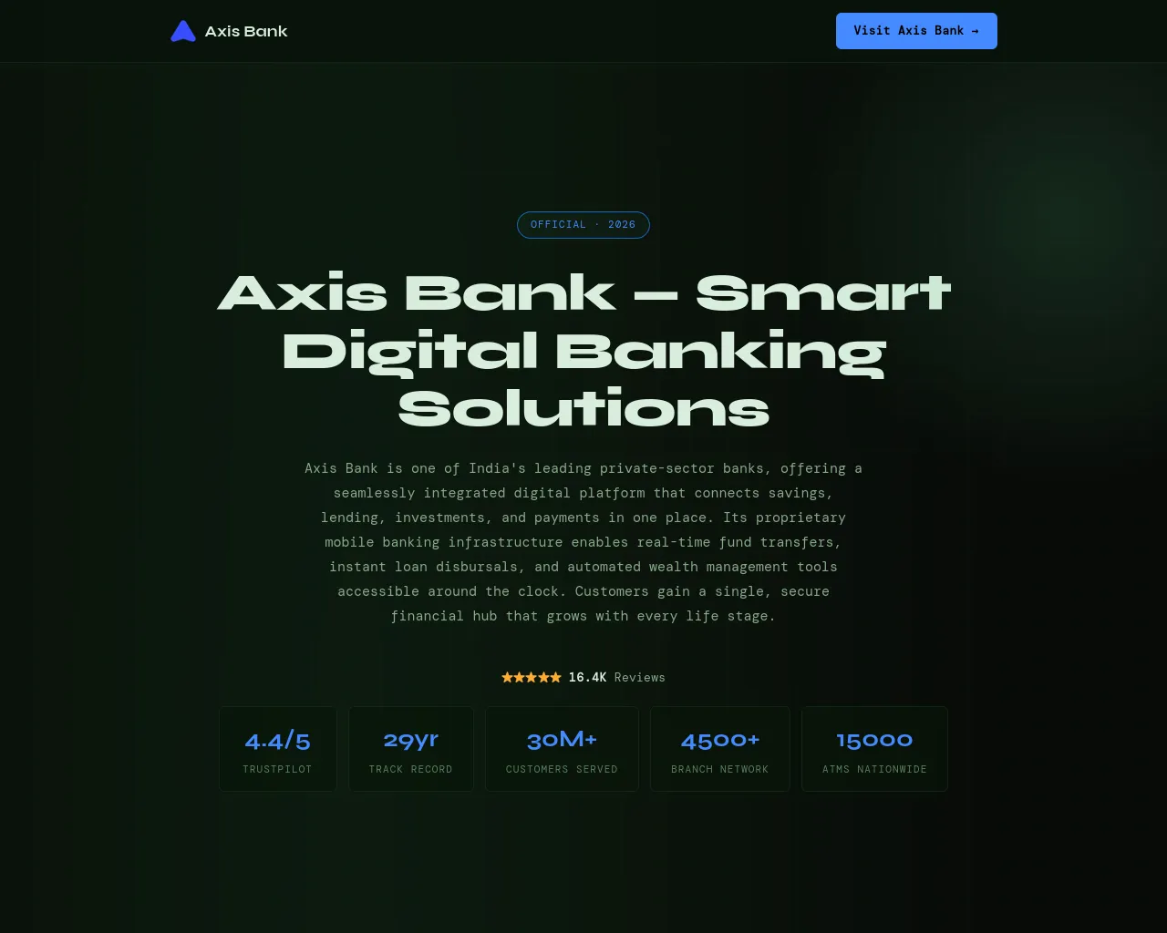Screenshot of axis-bank.org