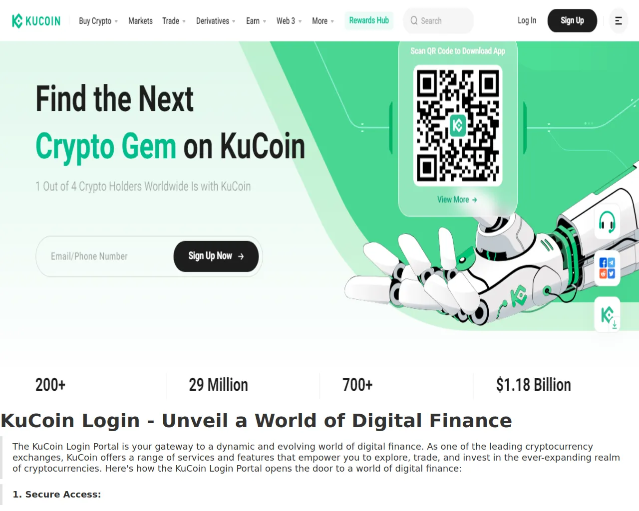 Screenshot of kucoiinxlogin.webflow.io