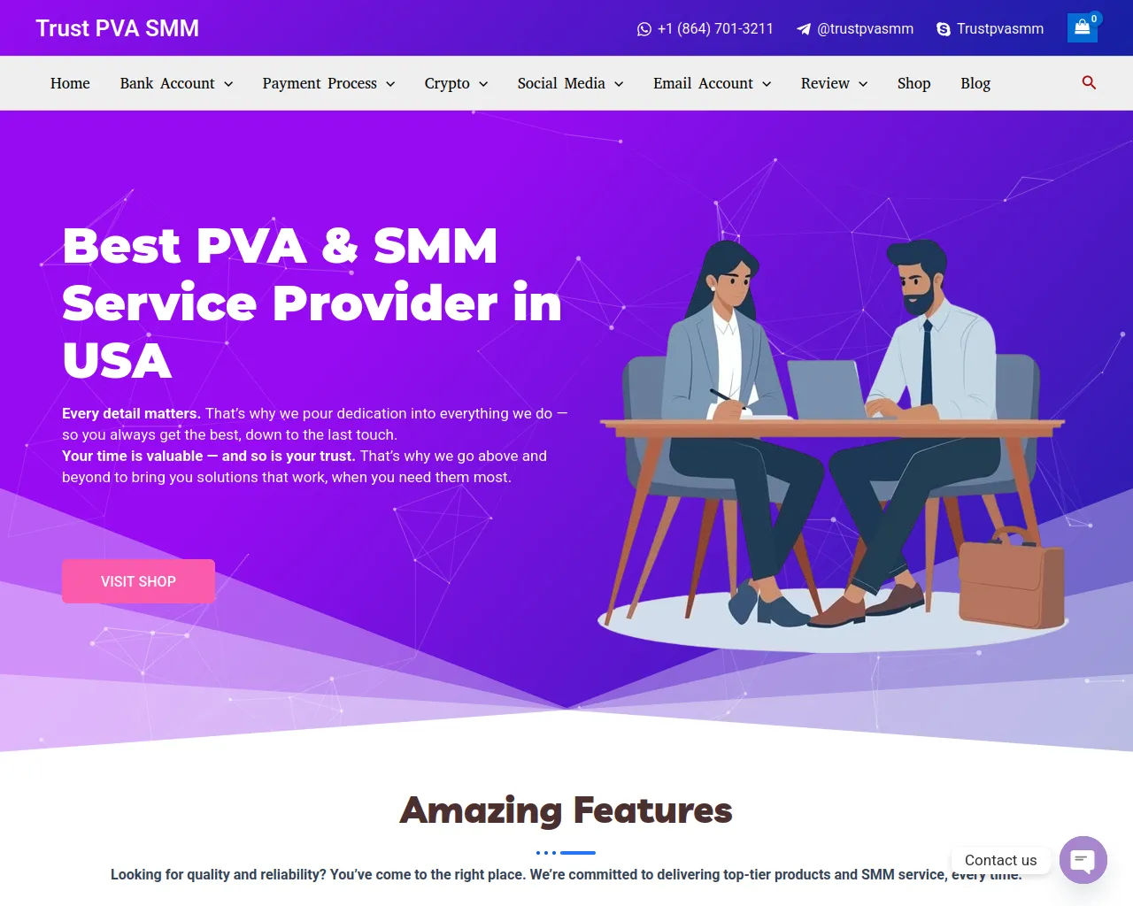Screenshot of trustpvasmm.com