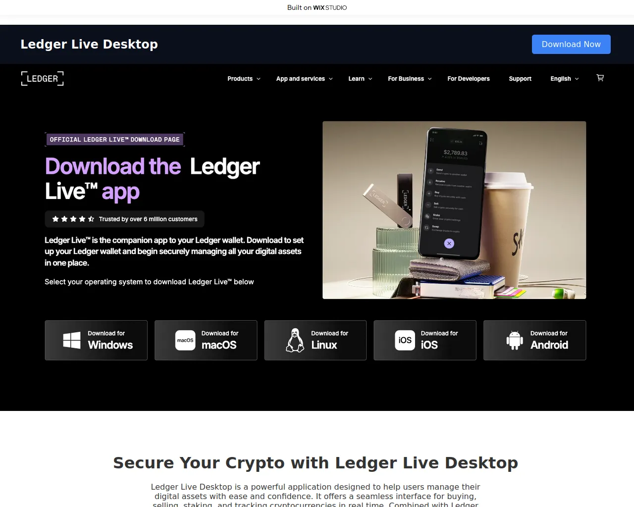 Screenshot of liveusdesktop.wixstudio.com
