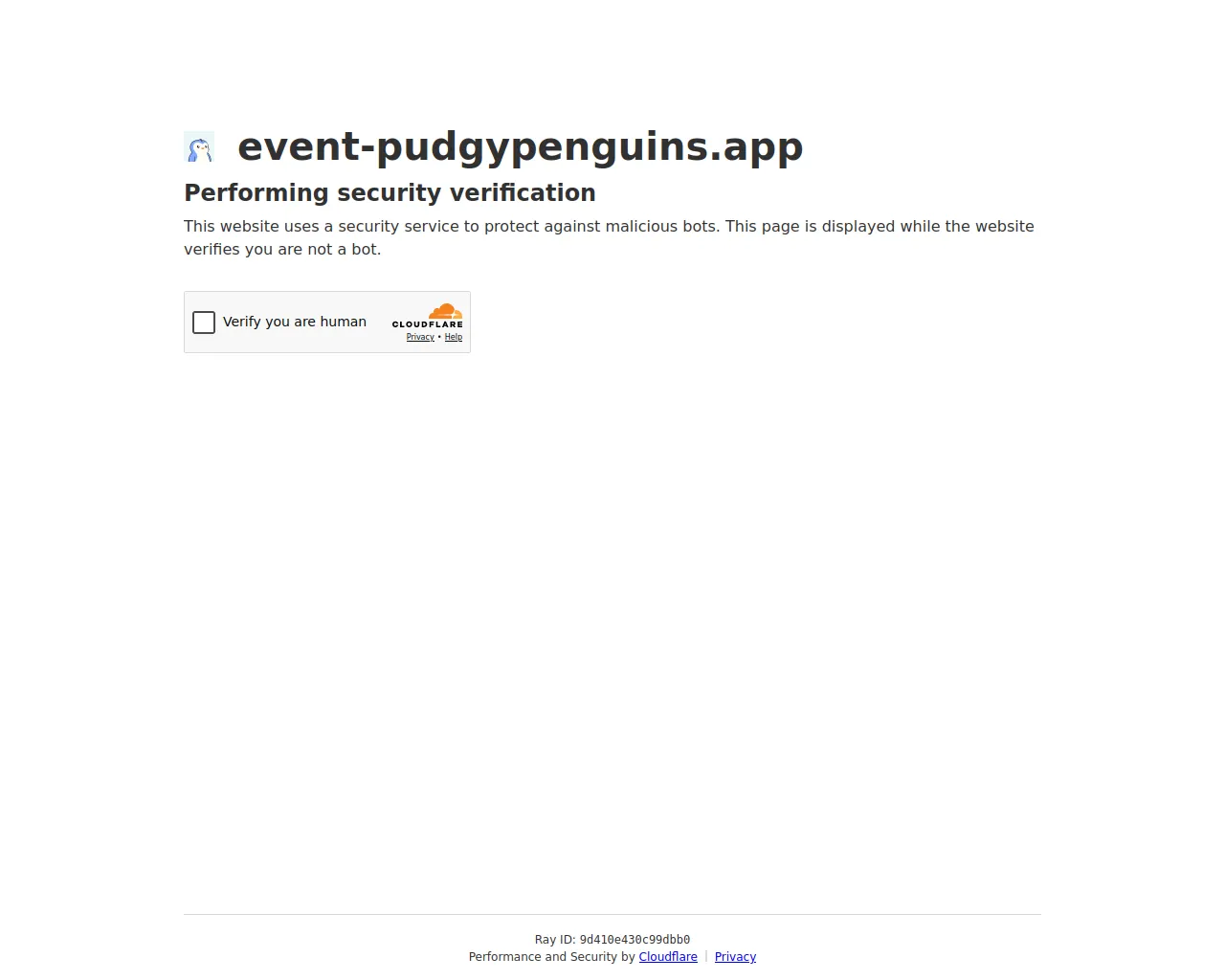 Screenshot of event-pudgypenguins.app