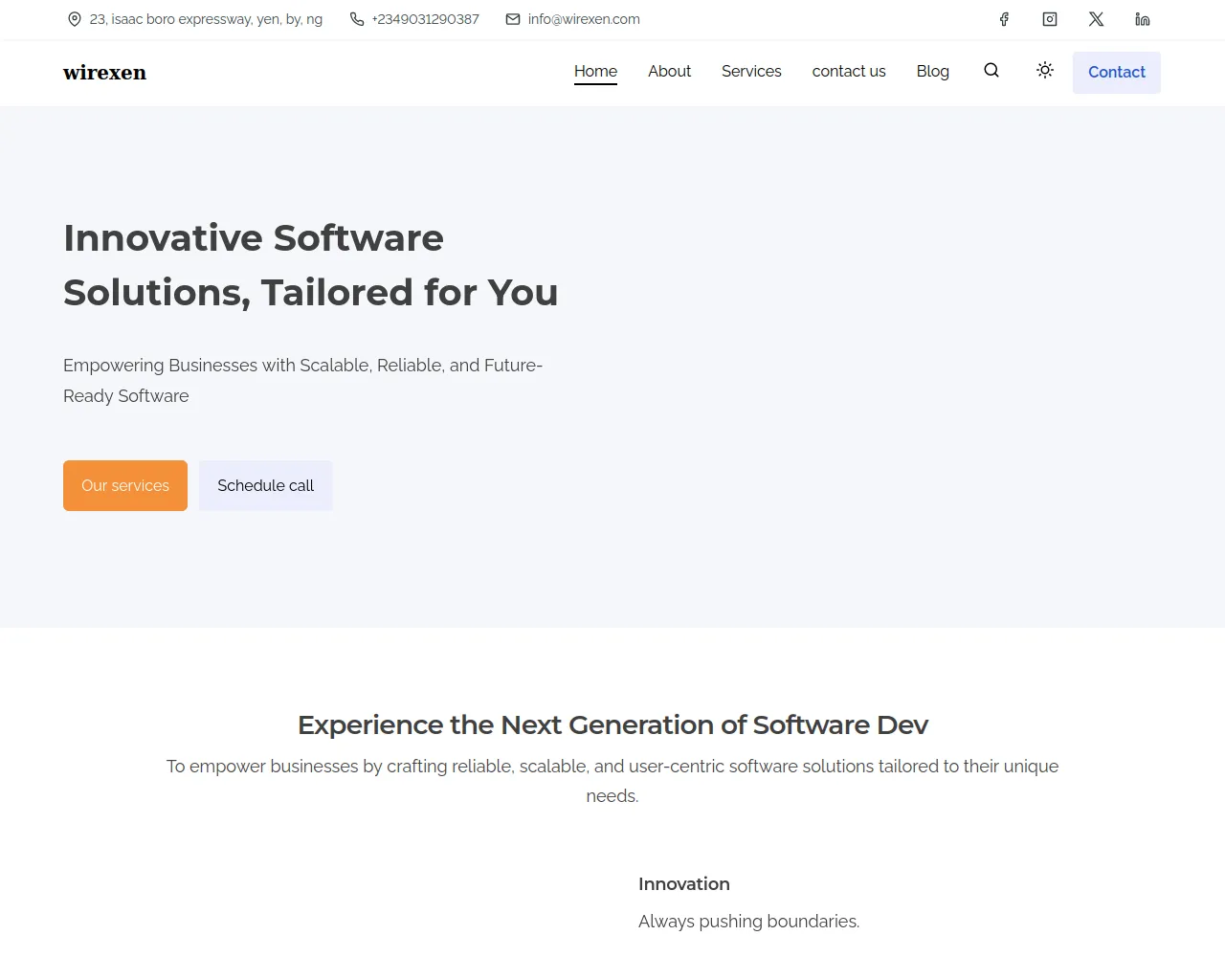 Screenshot of wirexen.com