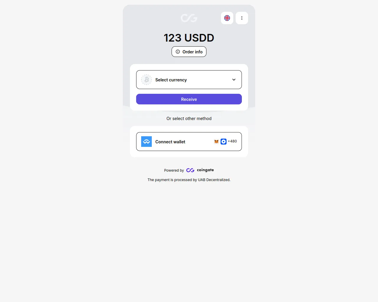Screenshot of app-coingate.com