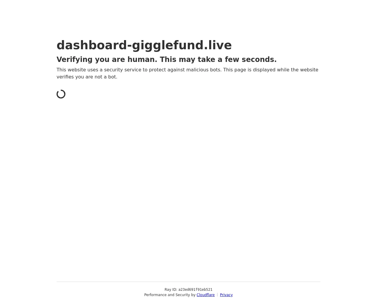 Screenshot of dashboard-gigglefund.live