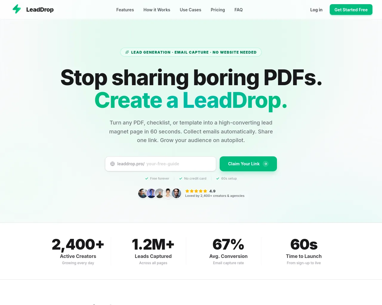 Screenshot of leaddrop.pro