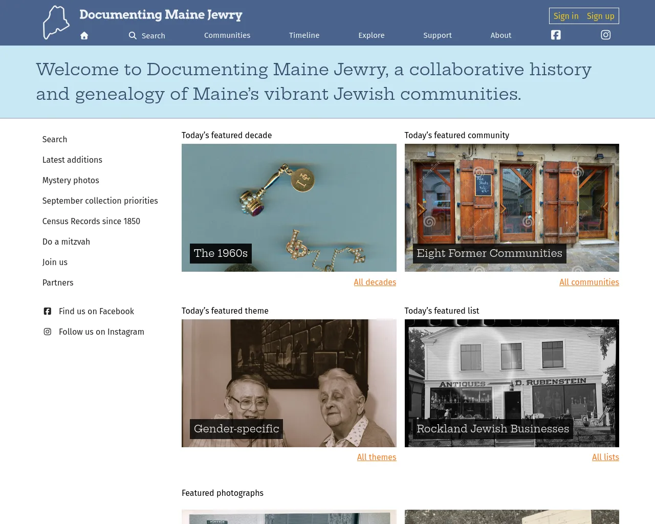 Screenshot of mainejews.org