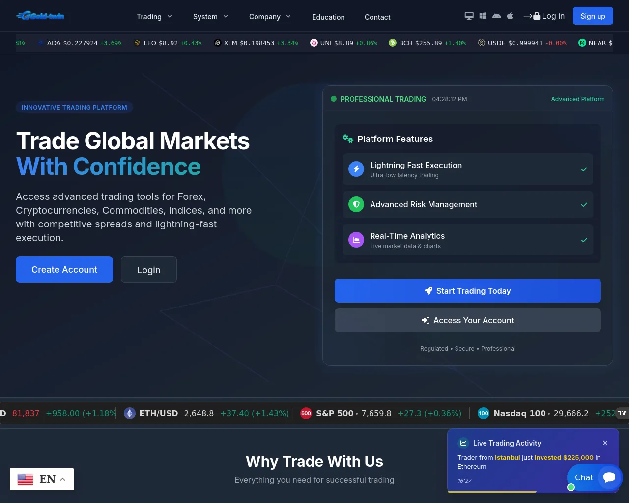 Screenshot of gold-twin.com