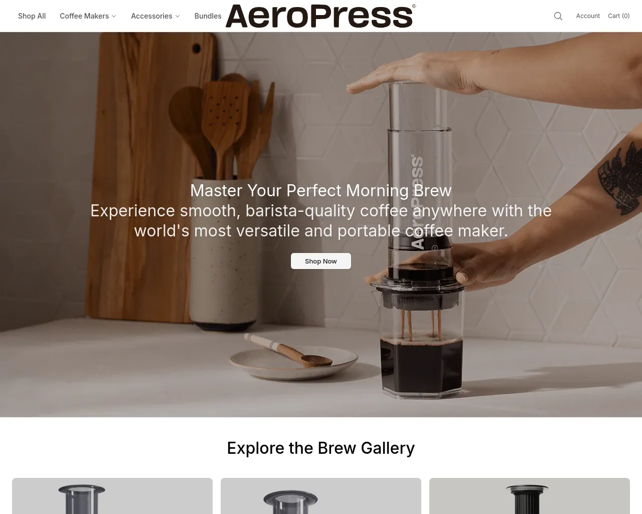 Screenshot of aeropresshub.shop