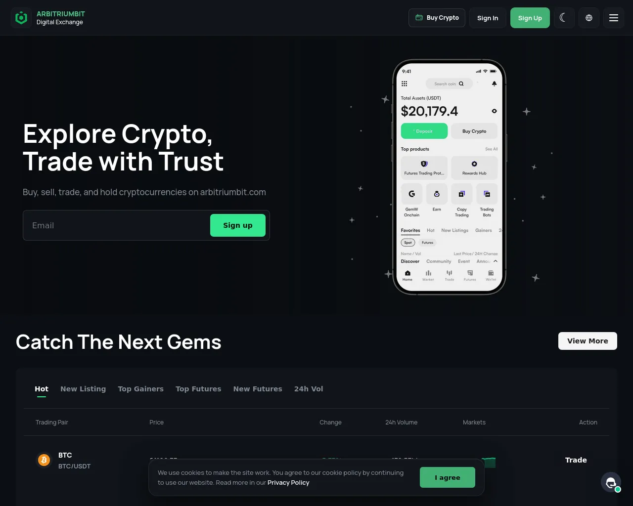 Screenshot of arbitriumbit.com
