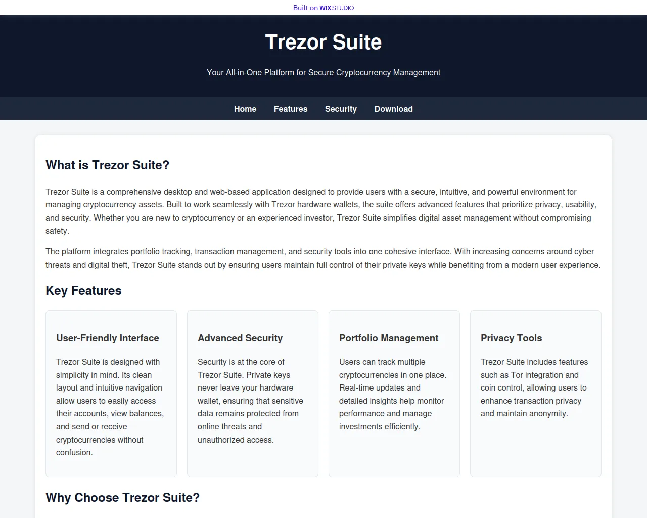 Screenshot of suiteapps-trez.wixstudio.com