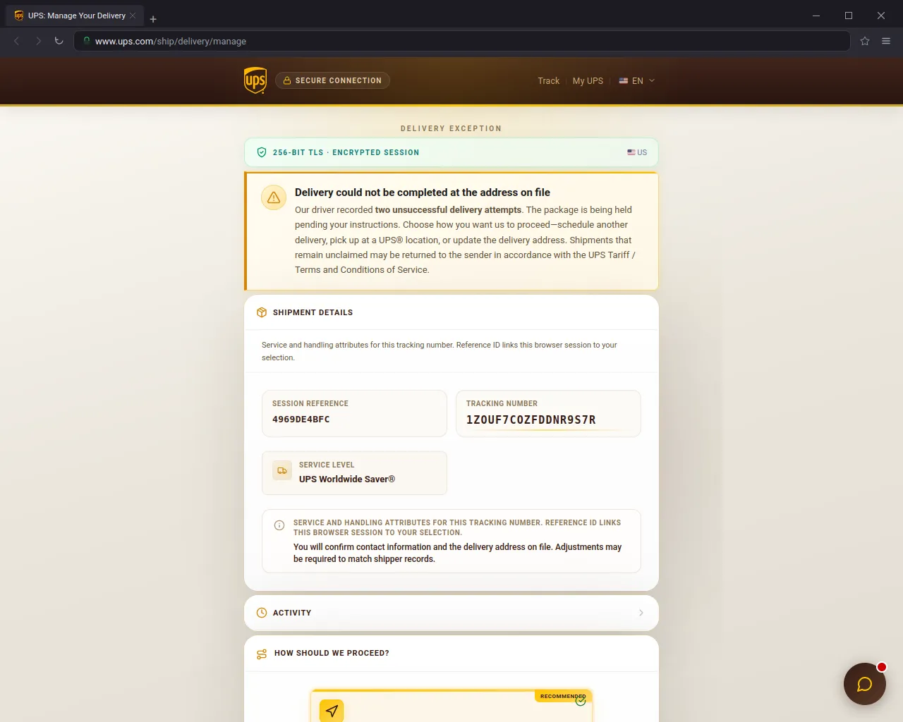 Screenshot of e-worldreship.com
