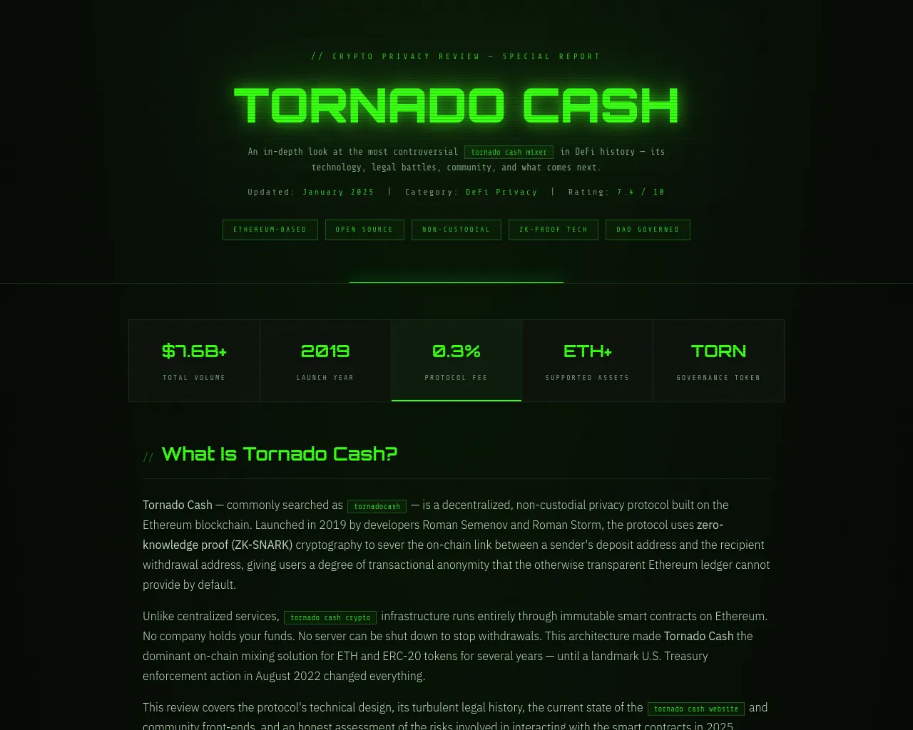 Screenshot of v2-tornadocash.org
