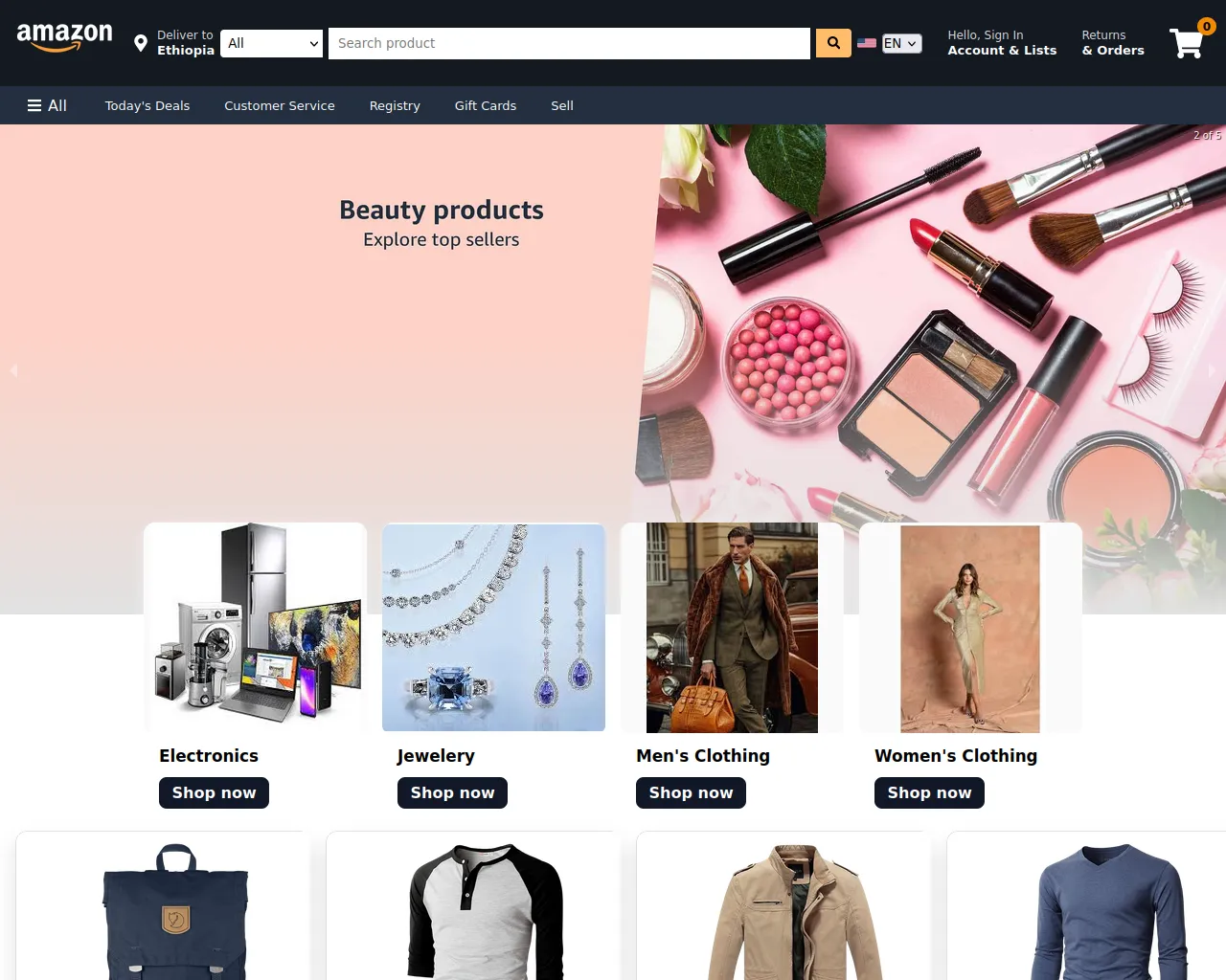 Screenshot of amazon-clone-hanna2025.netlify.app