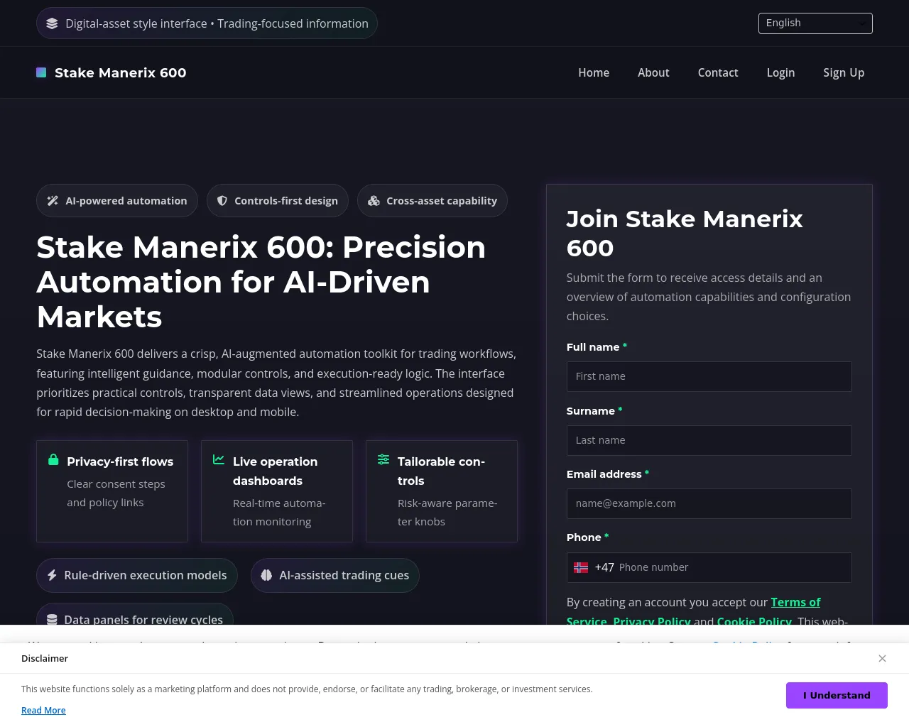 Screenshot of stake-manerix600.pro