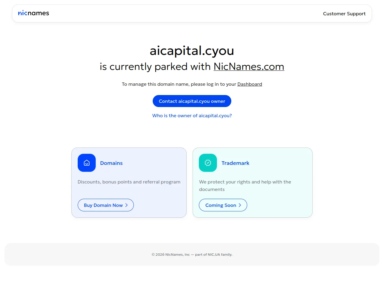 Screenshot of aicapital.cyou