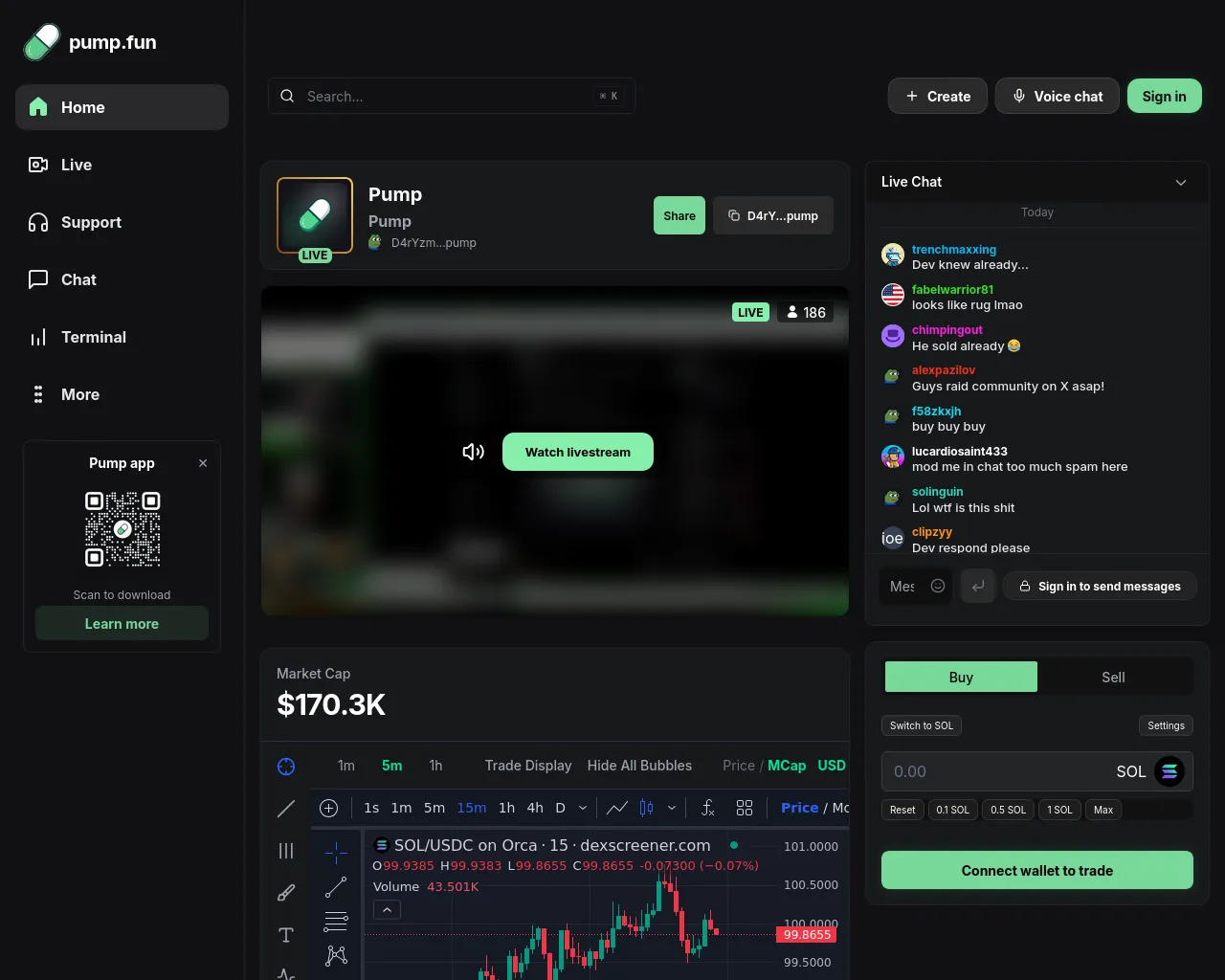 Screenshot of live-pumpstreams.fun