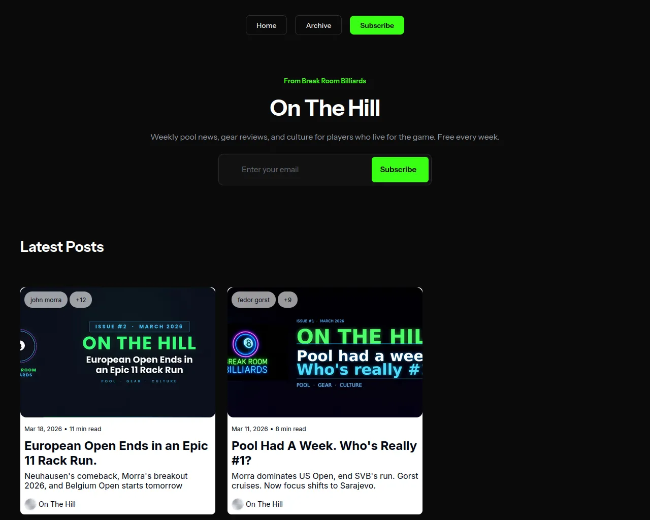 Screenshot of onthehill.news