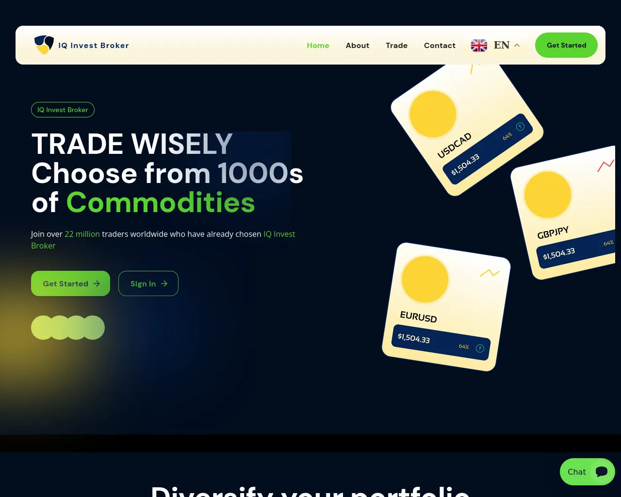 Screenshot of iqinvestbroker.com