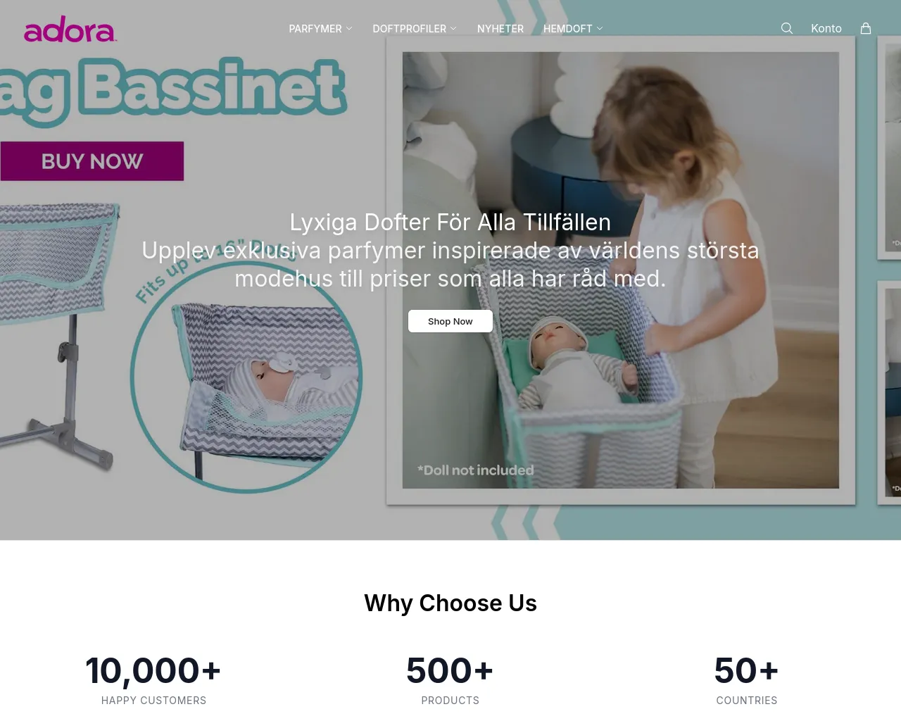 Screenshot of adorashop.shop