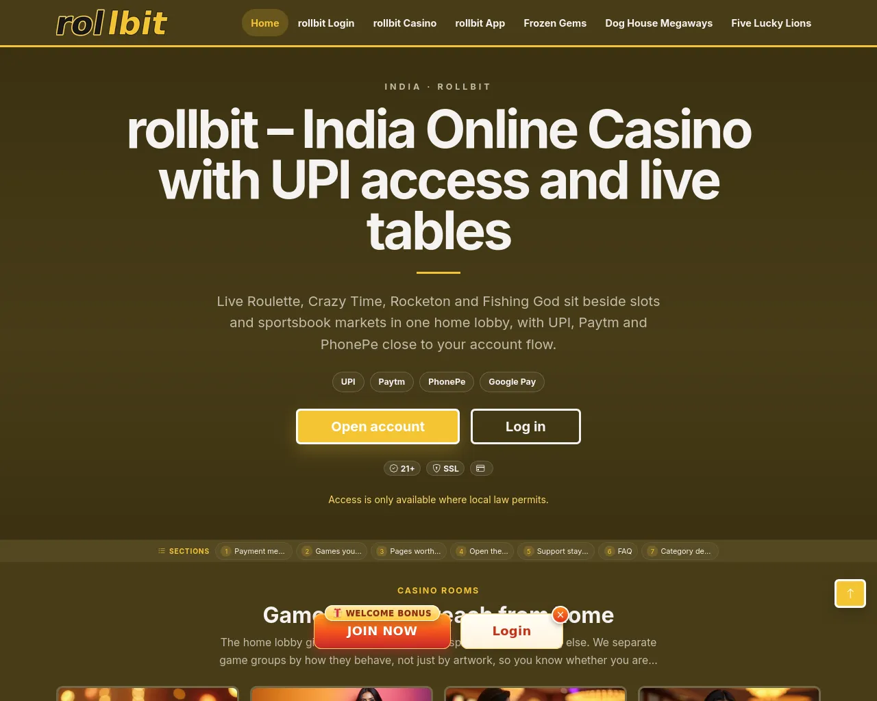 Screenshot of rollbit.run