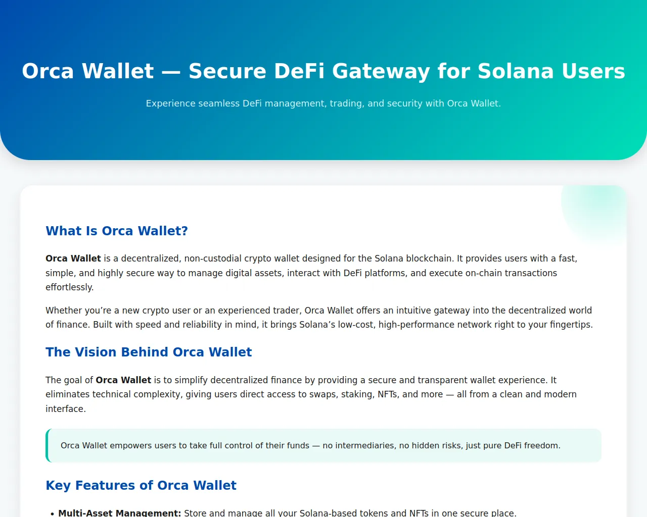 Screenshot of orca-wallet-auth.pages.dev
