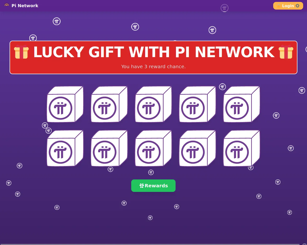 Screenshot of giftpinetworkcoin.com