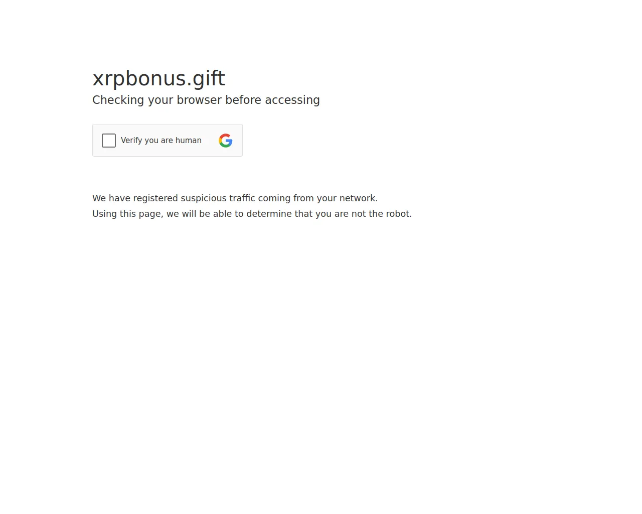 Stored capture of xrpbonus.gift