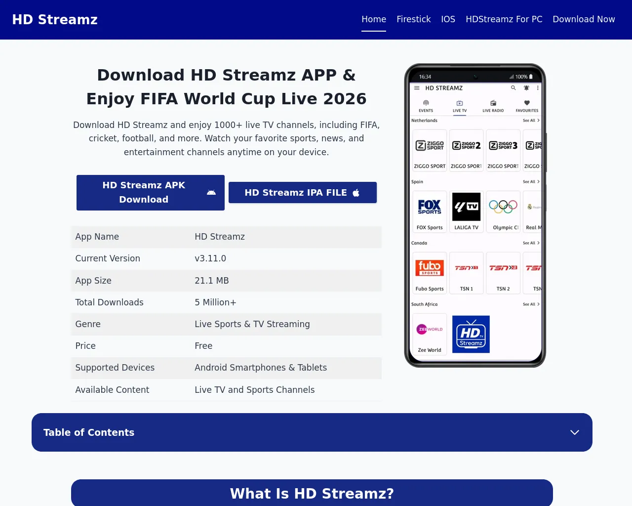 Screenshot of hd-streamz.xyz