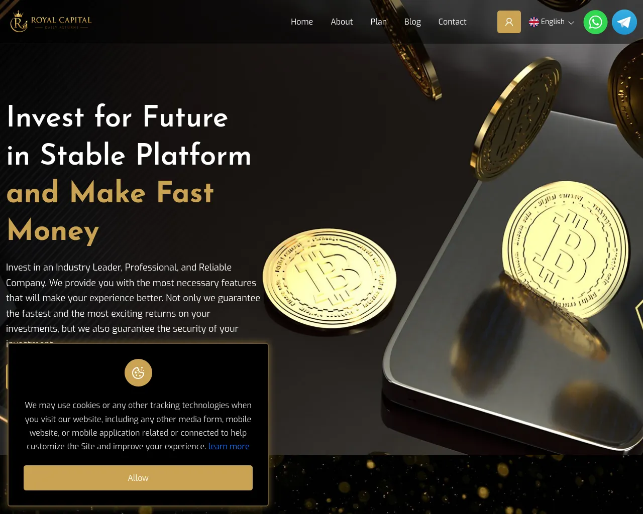 Screenshot of royalcapco.com