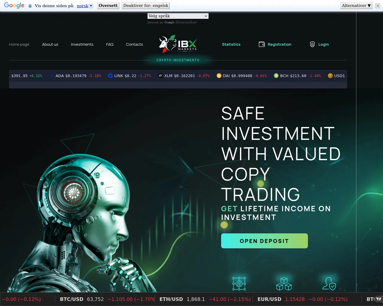 Screenshot of ibxmarkets.com