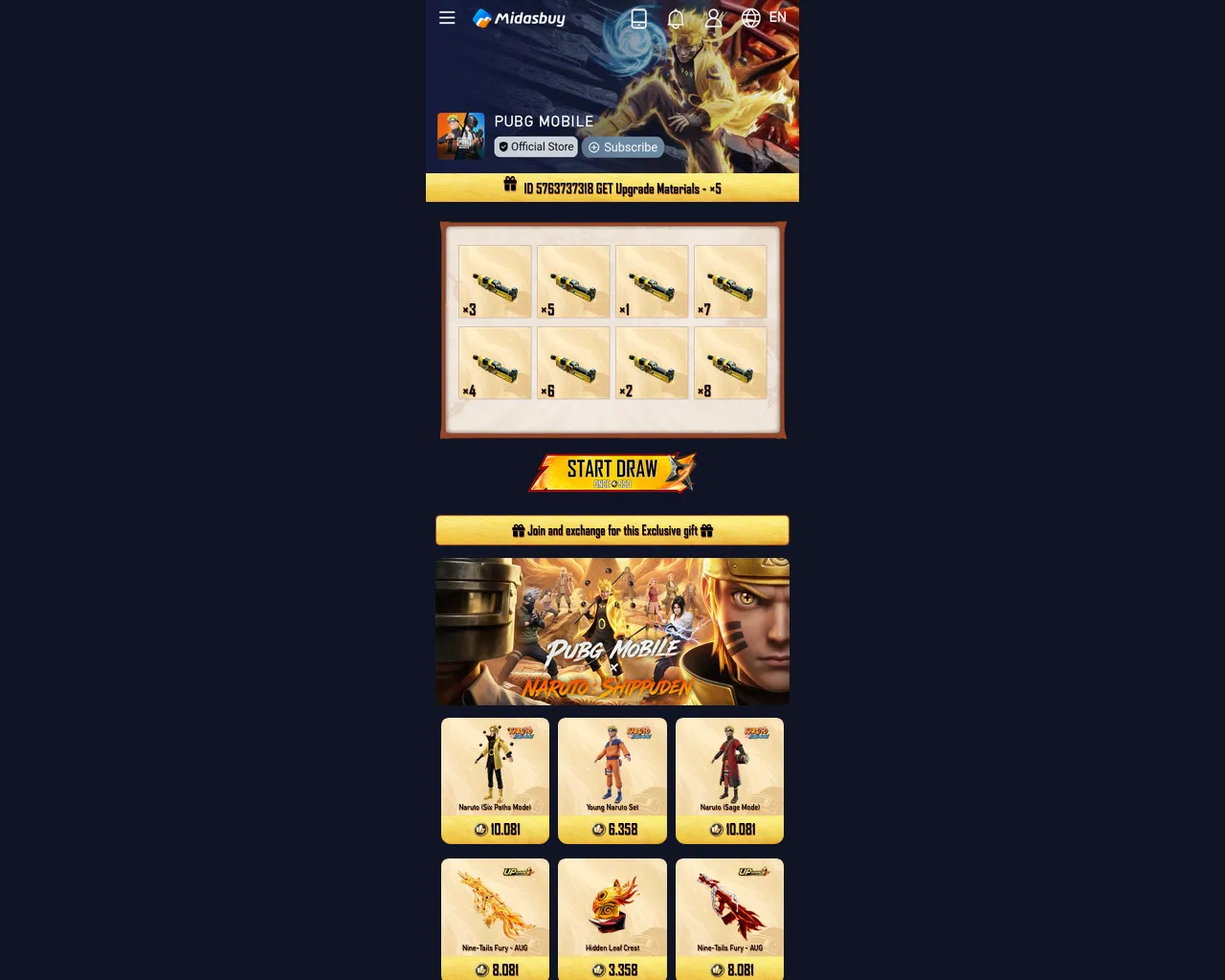 Screenshot of midasbuygame.m7-event.com