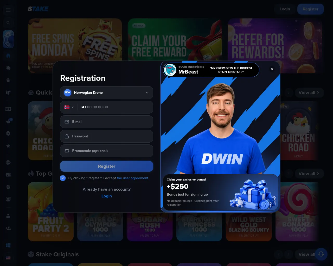 Screenshot of stakegame.org