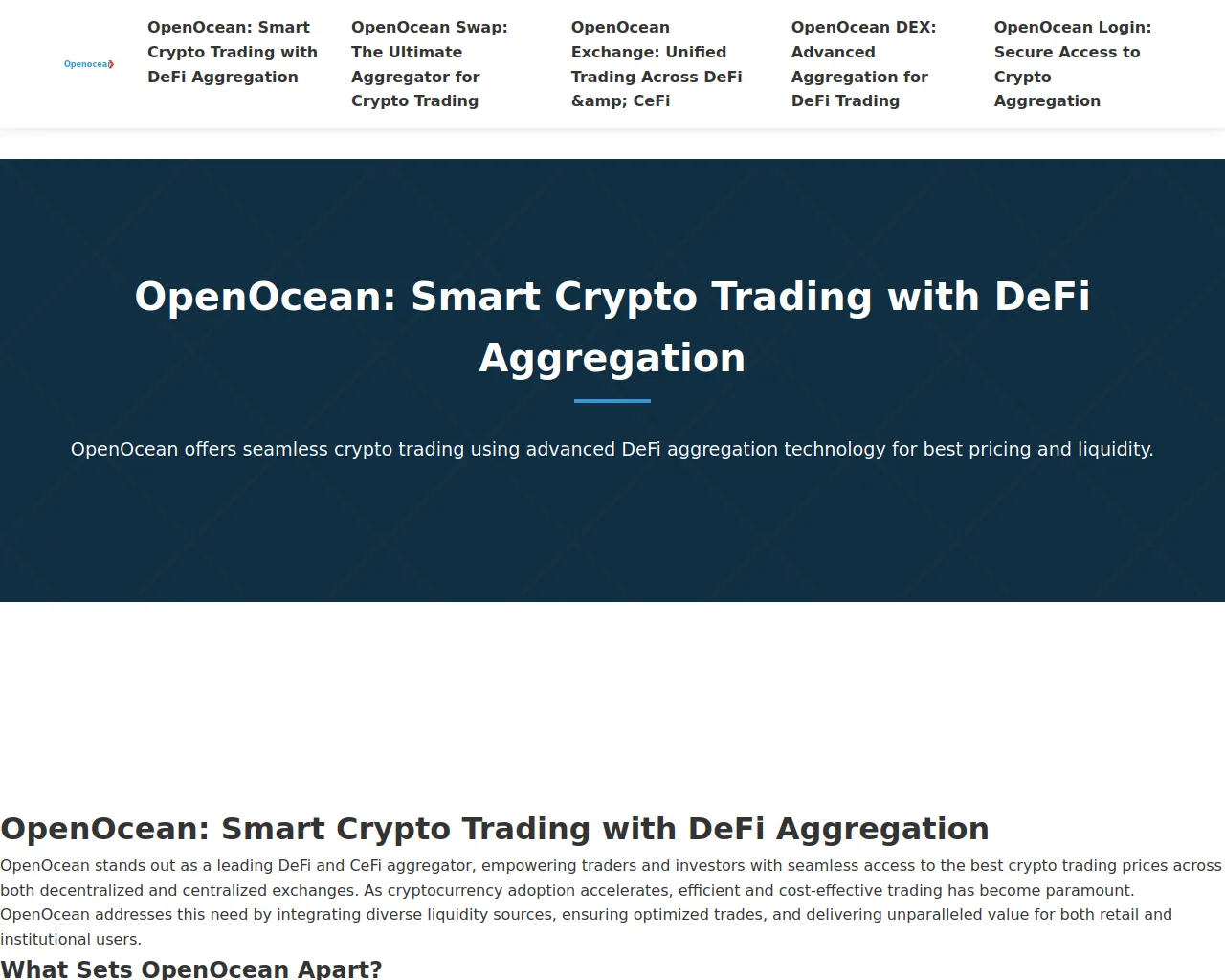 Screenshot of v2-openocean.net