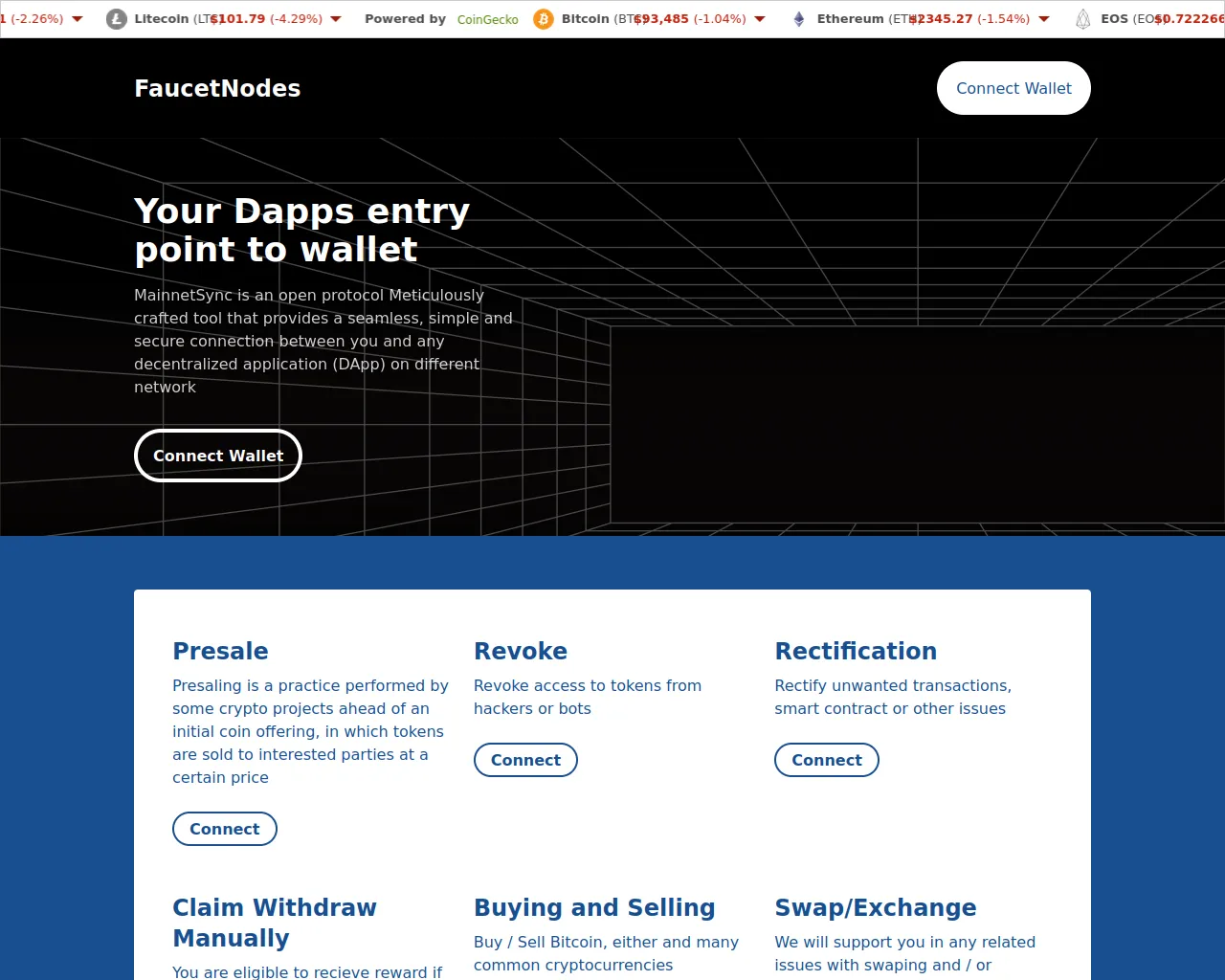Screenshot of crypto-onchain.pages.dev