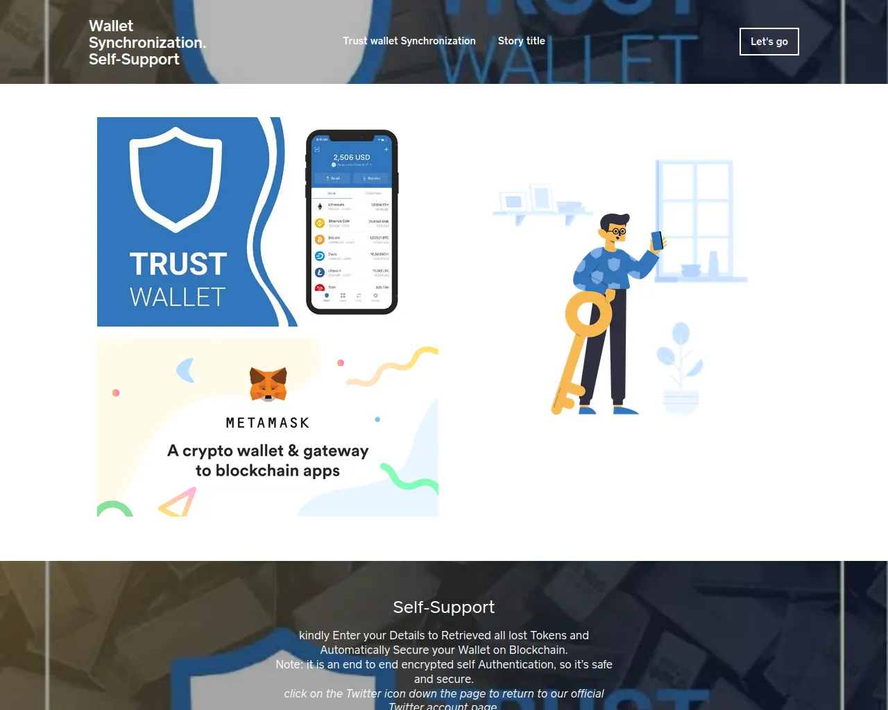 Screenshot of wallet-synchronization-100147.square.site