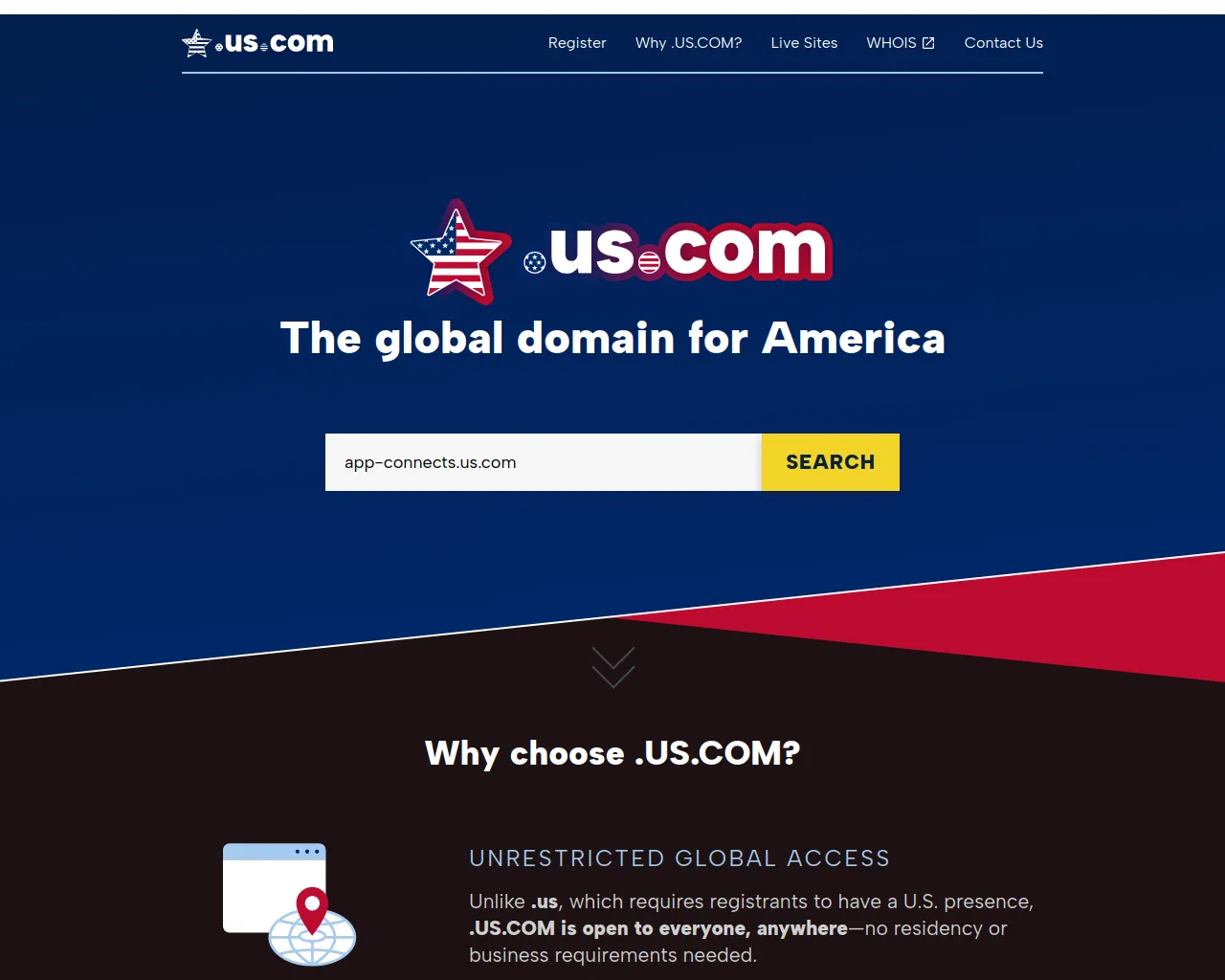 Screenshot of app-connects.us.com