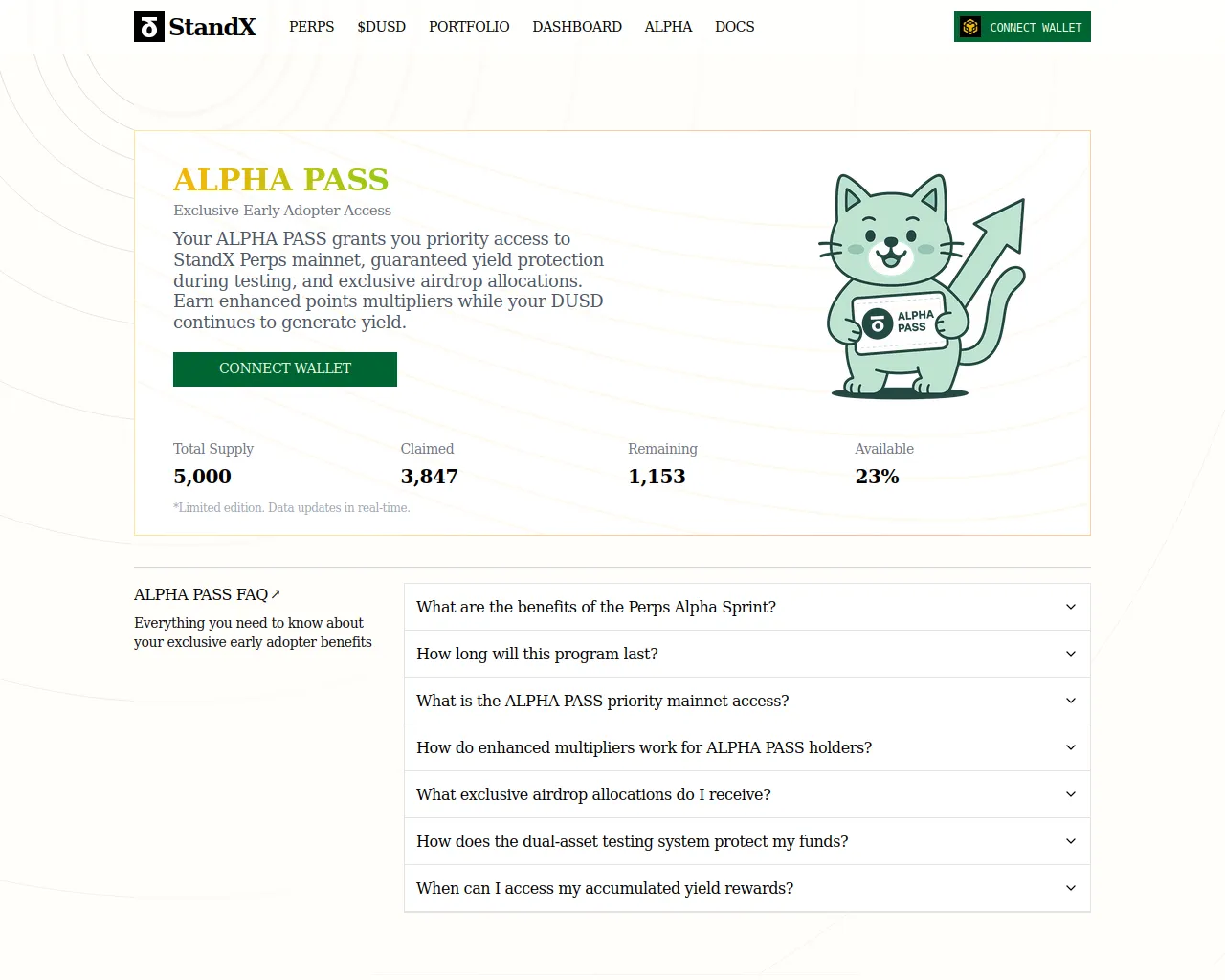 Screenshot of pass-standx.com