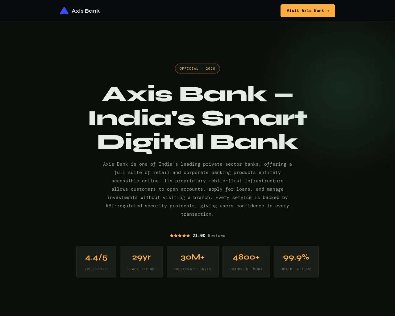 Screenshot of axis-bank-india.org