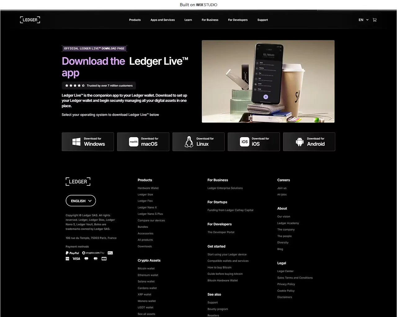 Screenshot of appstart-com.wixstudio.com