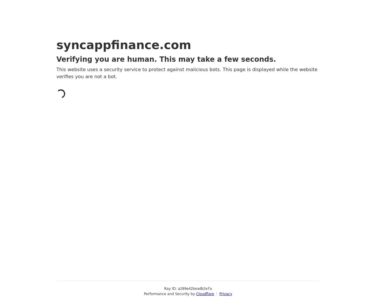 Screenshot of syncappfinance.com