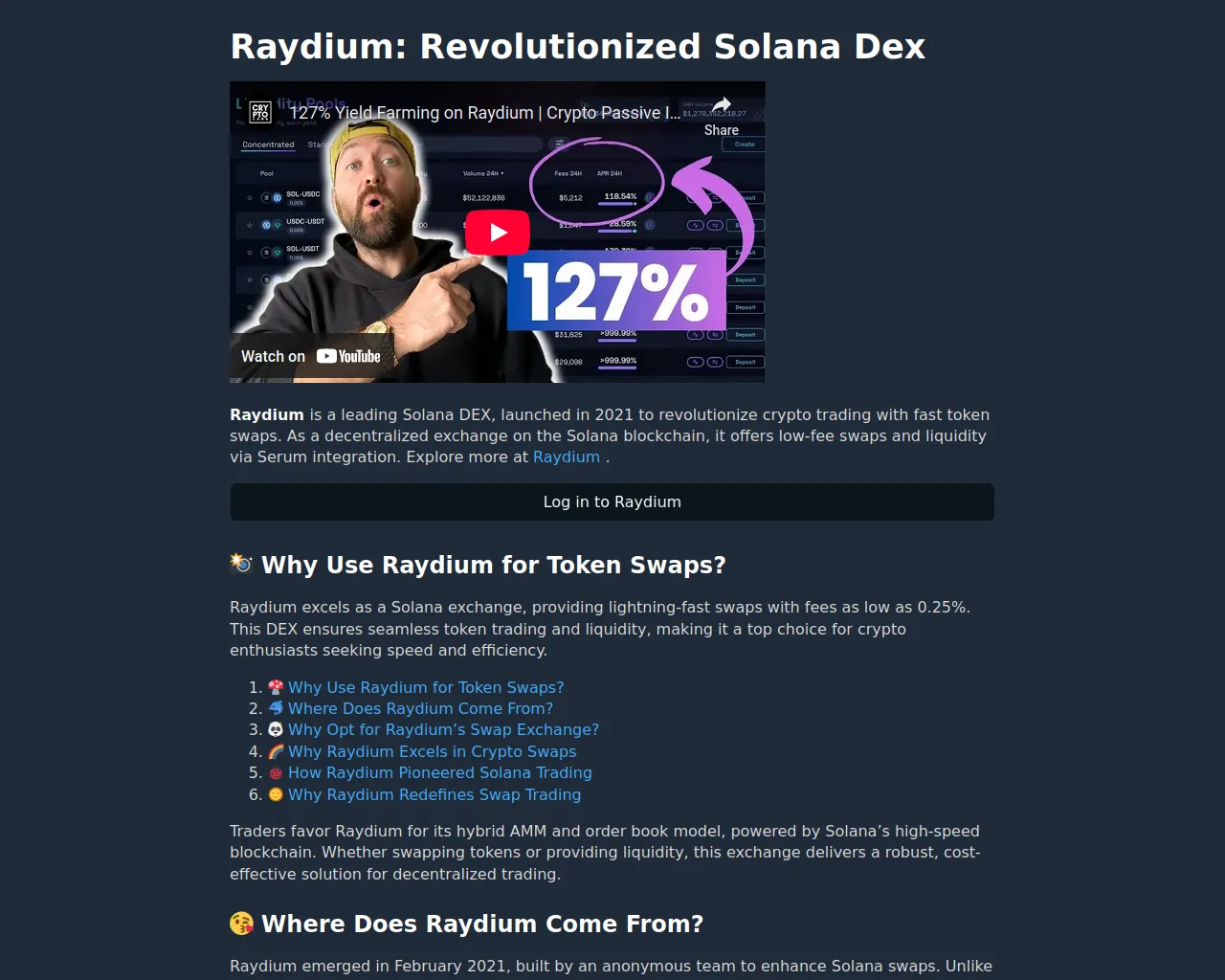 Screenshot of raydium-exchange.org