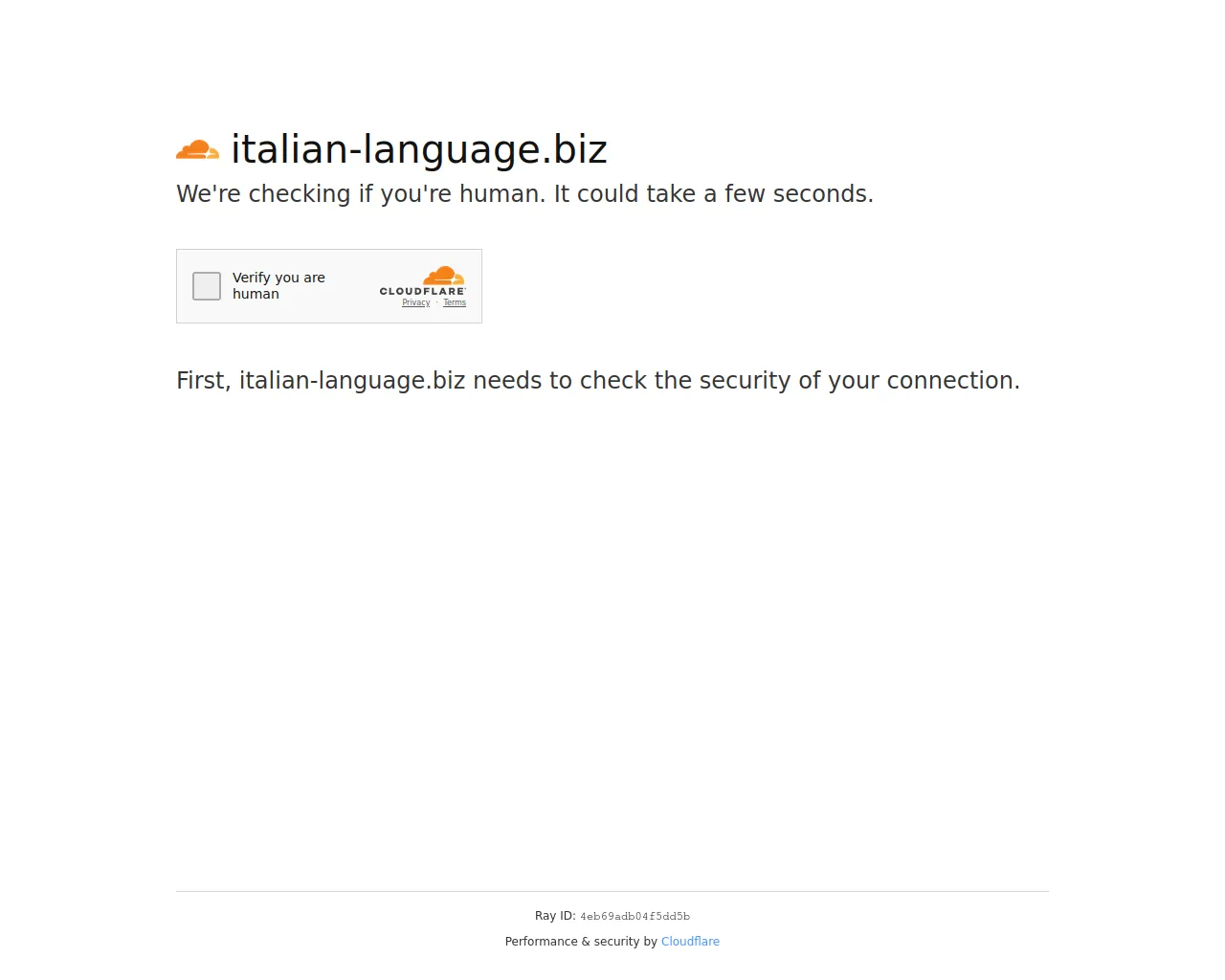 Screenshot of italian-language.biz