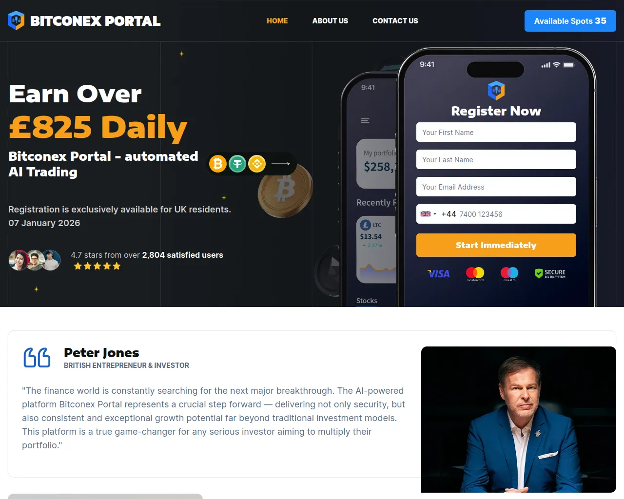 Screenshot of bitconexportal.com