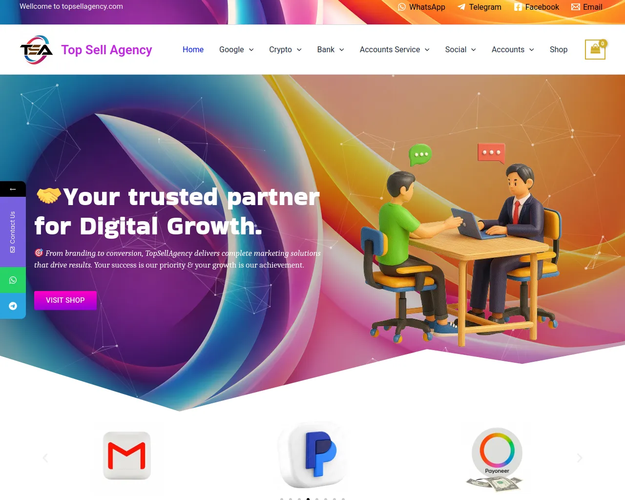 Screenshot of topsellagency.com