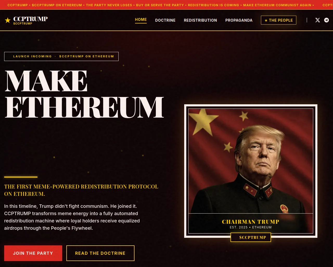 Screenshot of ccptrump.xyz