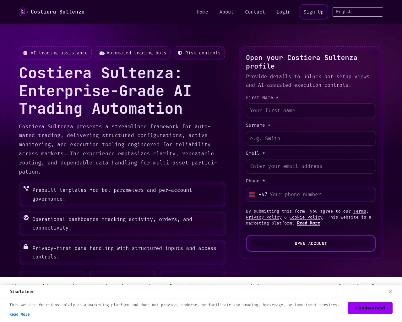 Screenshot of costierasultenzatech.com